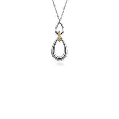 Gabriel & Co. Two Tone Bujukan Teardrop Necklace