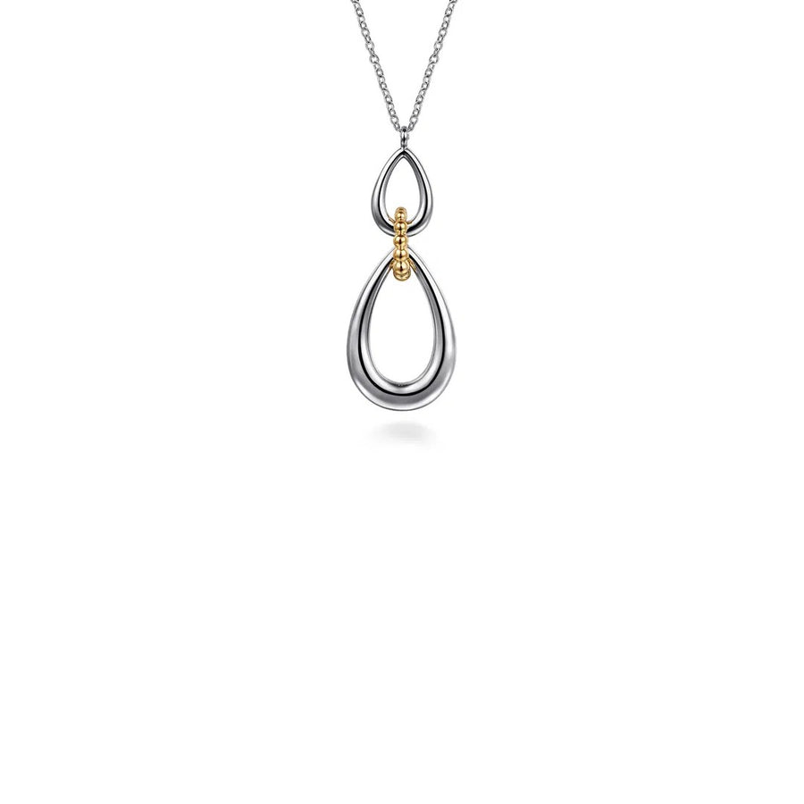 Gabriel & Co. Two Tone Bujukan Teardrop Necklace