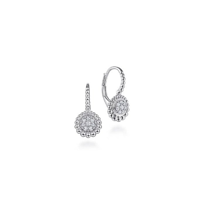 Gabriel & Co. White Sapphire Bujukan Frame Earrings