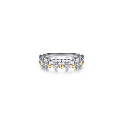 Gabriel & Co. White Sapphire Bujukan Layered Ring