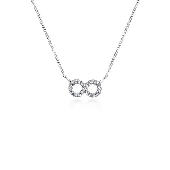 Gabriel & Co. White Sapphire Infinity Necklace