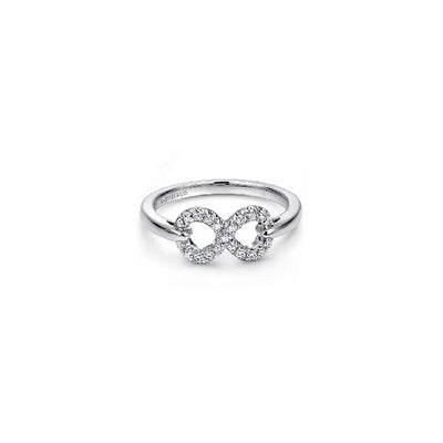 Gabriel & Co. White Sapphire Infinity Ring
