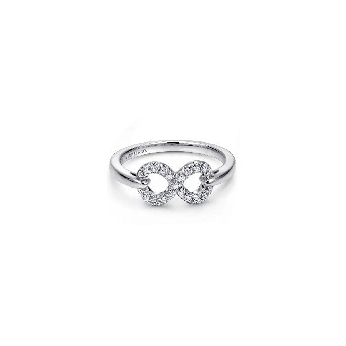 Gabriel & Co. White Sapphire Infinity Ring
