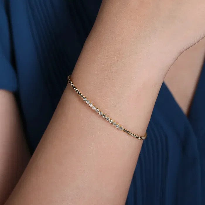 Gabriel & Co. Bujukan Bead Diamond Bangle