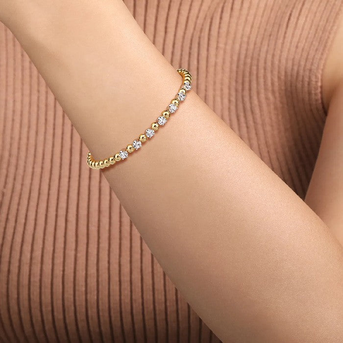 Gabriel & Co. Diamond Bujukan Beads Split Bangle
