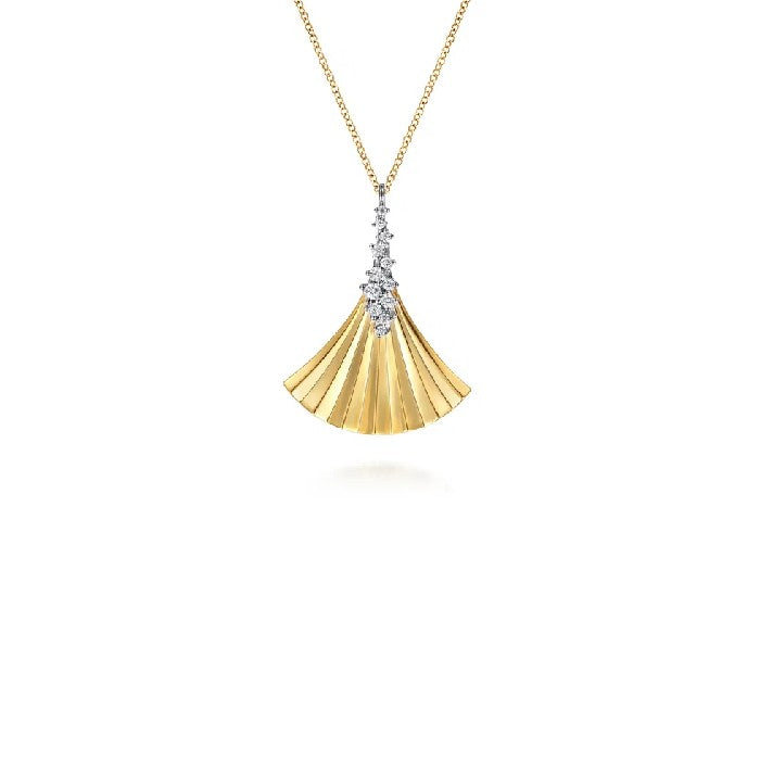 Gabriel & Co. Diamond Cut Fanned Necklace