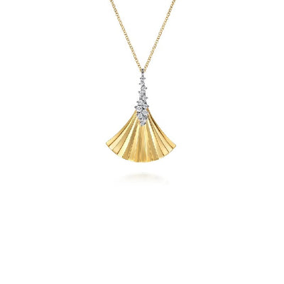 Gabriel & Co. Diamond Cut Fanned Necklace