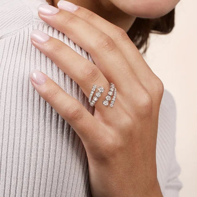 Gabriel & Co. Double Row Diamond Bypass