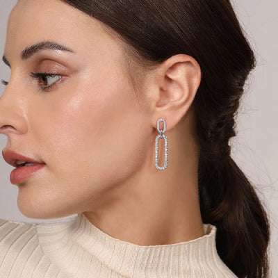 Gabriel & Co. Diamond Link Drop Earrings
