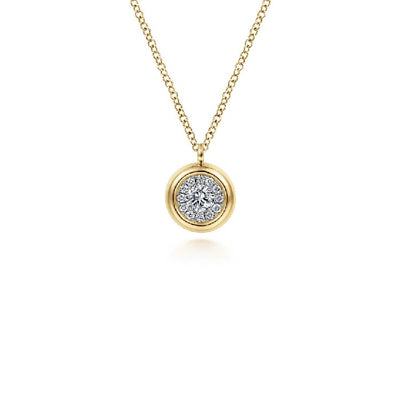 Gabriel & Co. Diamond Halo Pendant Necklace