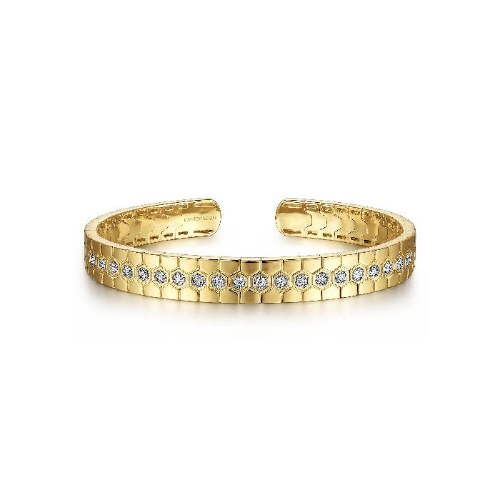Gabriel & Co. Hexagon Pattern Bangle
