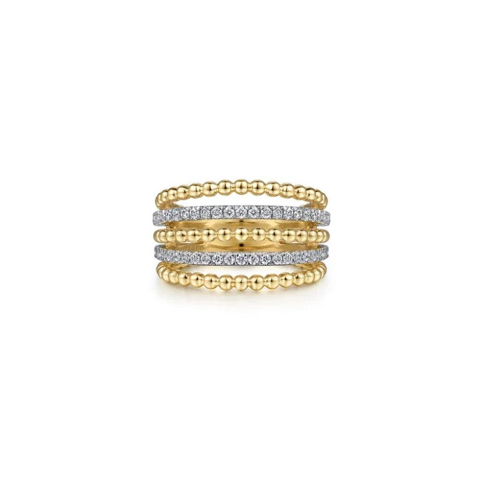 Gabriel & Co. Diamond Layered Bujukan Ring
