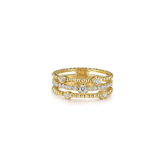 Gabriel & Co. Diamond Layered Bujukan Ring