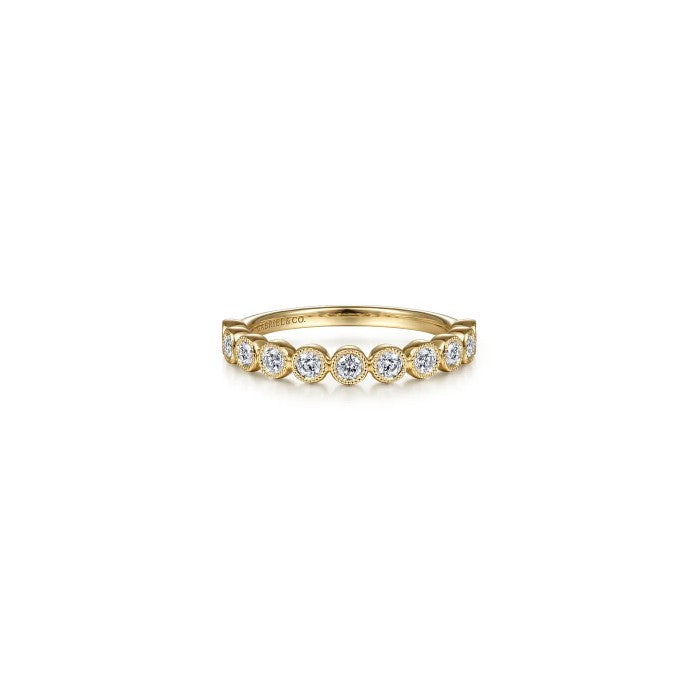 Gabriel & Co. Diamond Milgrain Bezel Ring