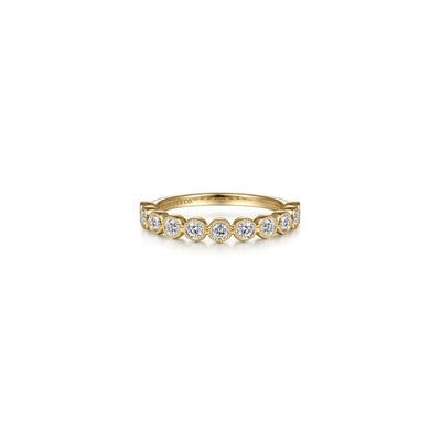 Gabriel & Co. Diamond Milgrain Bezel Ring