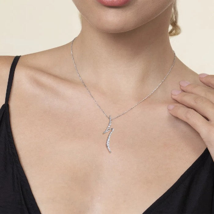 Gabriel & Co. Graduating Diamond Bypass Pendant Necklace
