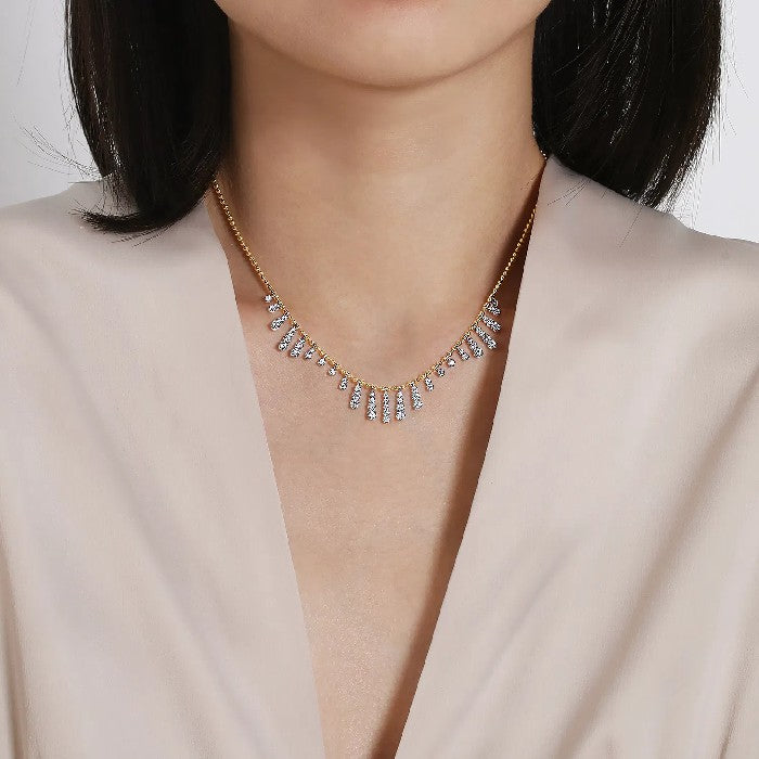 Gabriel & Co. Graduating Diamond Droplet Bujukan Necklace