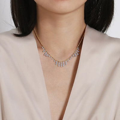 Gabriel & Co. Graduating Diamond Droplet Bujukan Necklace