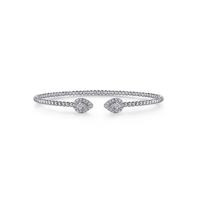 Gabriel & Co. Diamond Pear Shape Bujukan Bangle