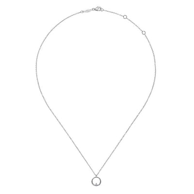 Gabriel & Co. Open Circle Necklace with Diamond