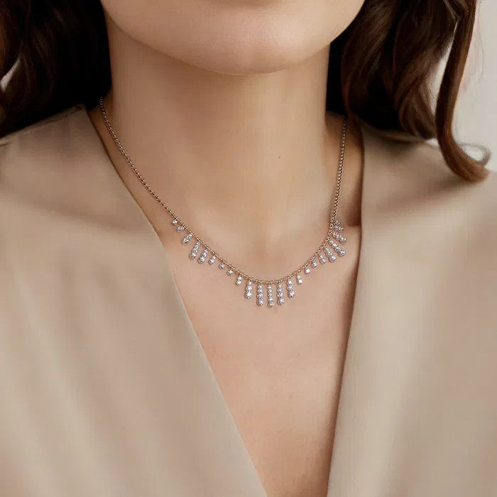 Gabriel & Co. Graduating Diamond Droplet Bujukan Necklace