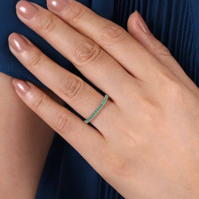 Gabriel & Co. Emerald Stacking Ring