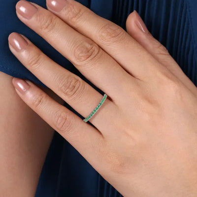 Gabriel & Co. Emerald Stacking Ring