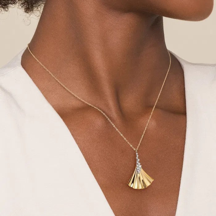 Gabriel & Co. Diamond Cut Fanned Necklace