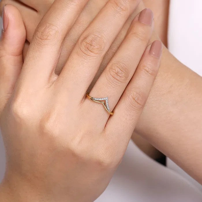 Gabriel & Co. Diamond Chevron Ring