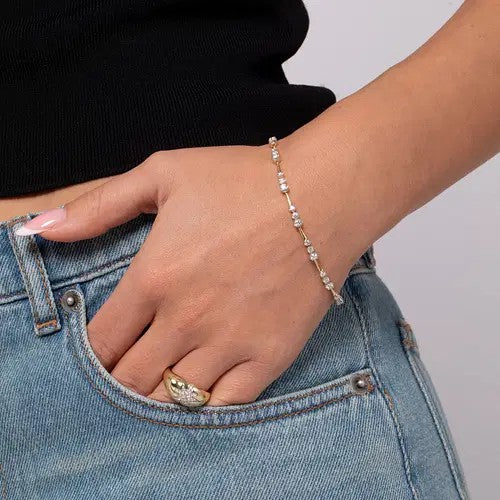 Gabriel & Co. Graduated Diamond Station Tennis Bracelet