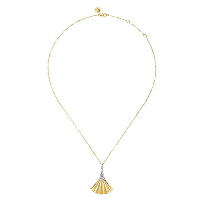 Gabriel & Co. Diamond Cut Fanned Necklace