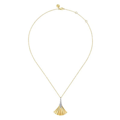 Gabriel & Co. Diamond Cut Fanned Necklace