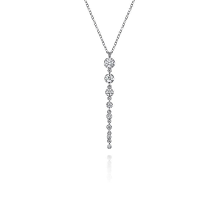 Gabriel & Co. Graduating Vertical Diamond Bar Necklace