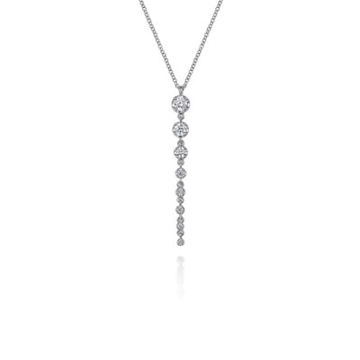 Gabriel & Co. Graduating Vertical Diamond Bar Necklace