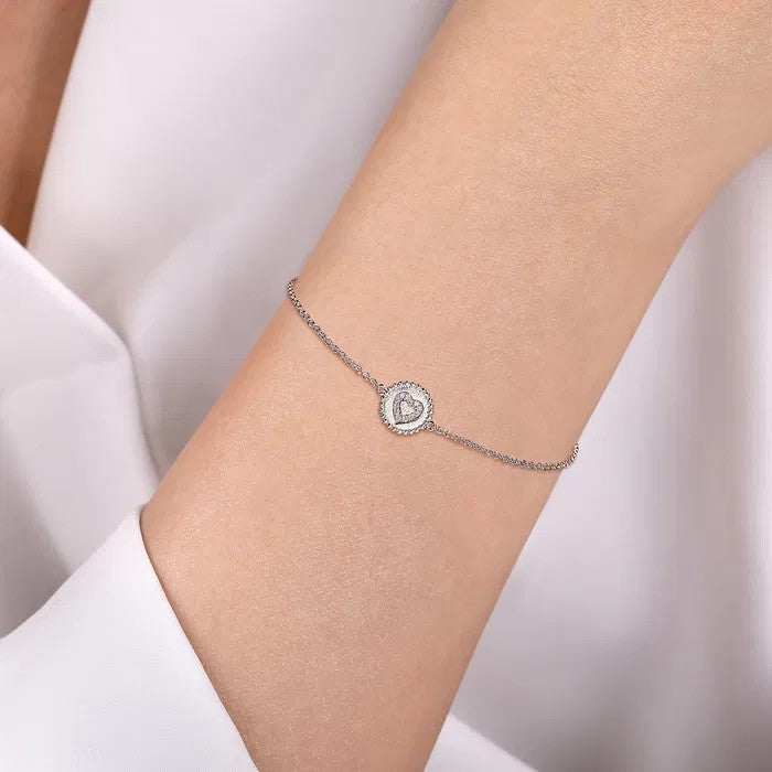 Gabriel & Co. Bujukan Diamond Heart Bracelet