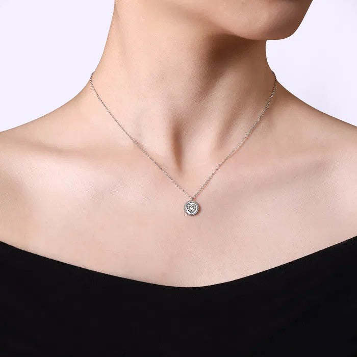 Gabriel & Co. Bujukan Diamond Heart Pendant Necklace