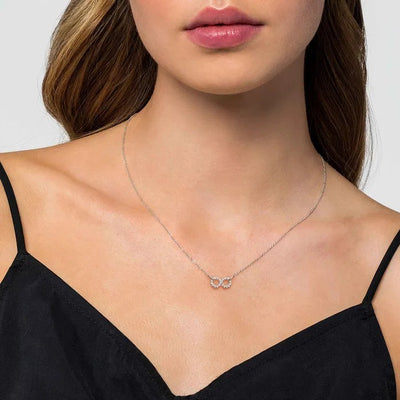 Gabriel & Co. White Sapphire Infinity Necklace