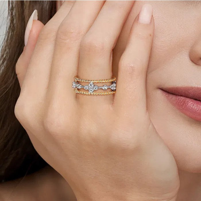 Gabriel & Co. Diamond Bujukan Layered Ring