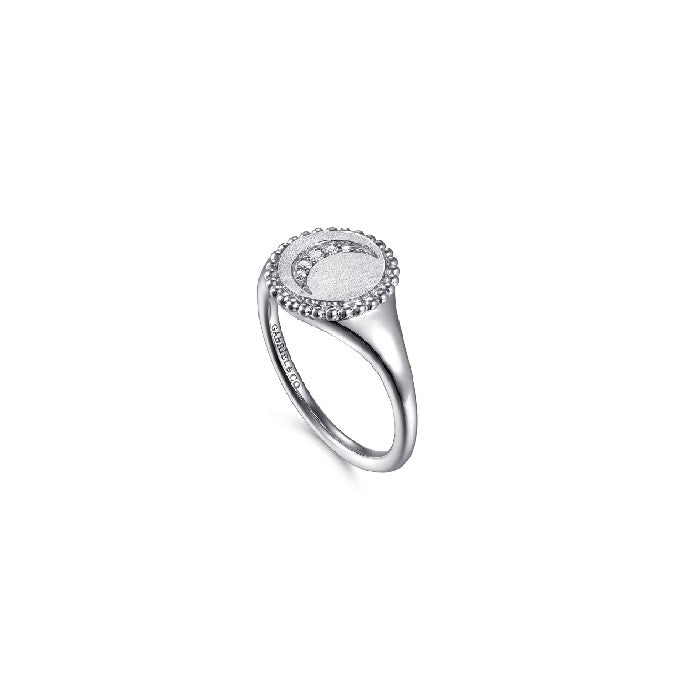 Gabriel & Co. Bujukan Moon Signet Ring