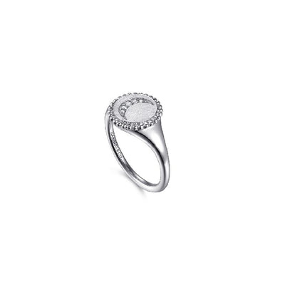 Gabriel & Co. Bujukan Moon Signet Ring