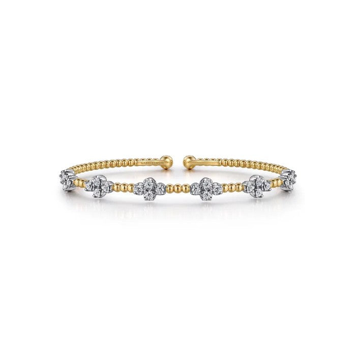 Gabriel & Co. Diamond Clover Bujukan Bangle