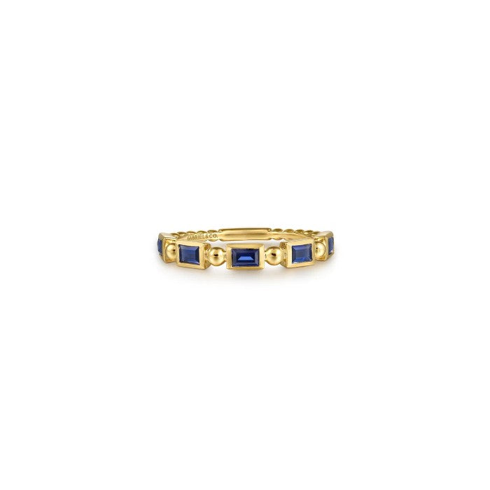 Gabriel & Co. Sapphire Geometric Ring