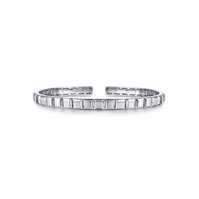 Gabriel & Co. Angular Cuts Square Men's Open Cuff