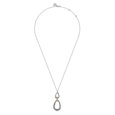 Gabriel & Co. Two Tone Bujukan Teardrop Necklace