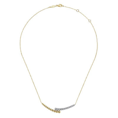 Gabriel & Co. Bujukan Diamond Bypass Bar Necklace