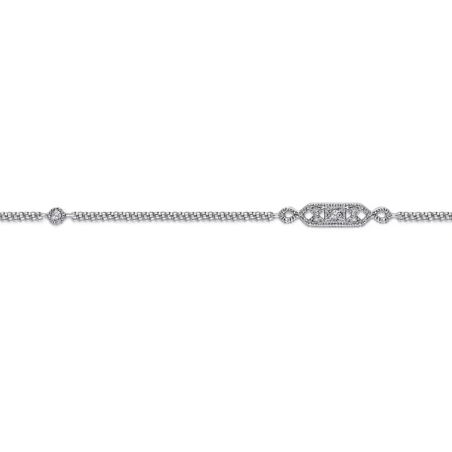 Gabriel & Co. Geometric Diamond Stations Anklet