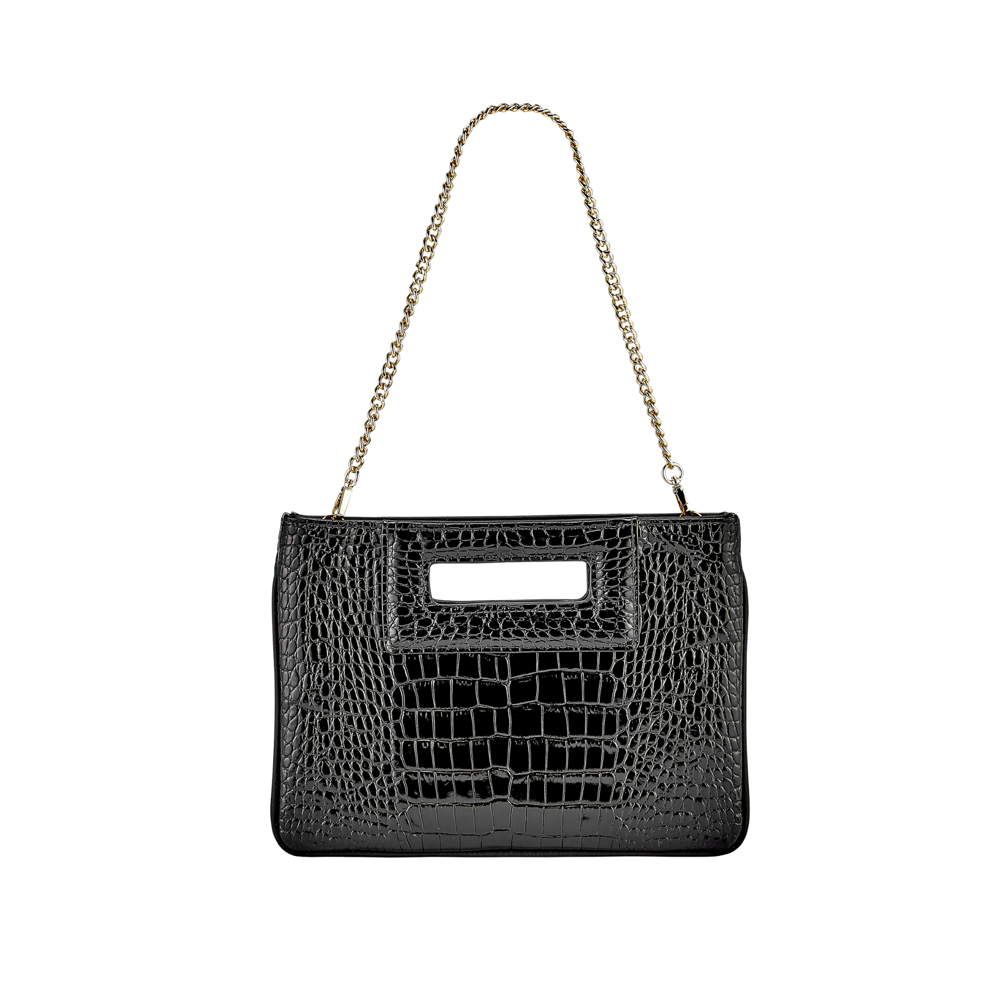 Gigi NY Willa Clutch in Embossed Croco Leather
