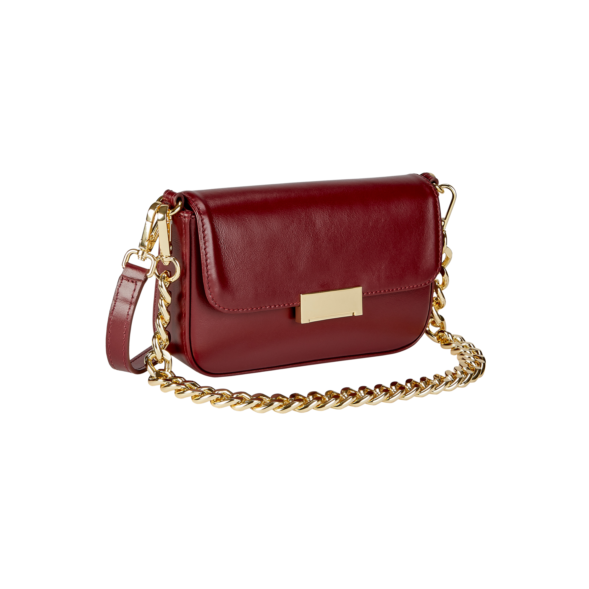 Gigi NY Edie Shoulder Bag in European Calfskin Leather