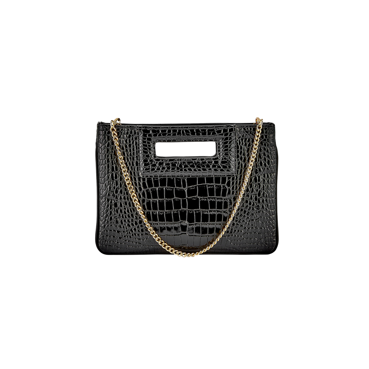 Gigi NY Willa Clutch in Embossed Croco Leather