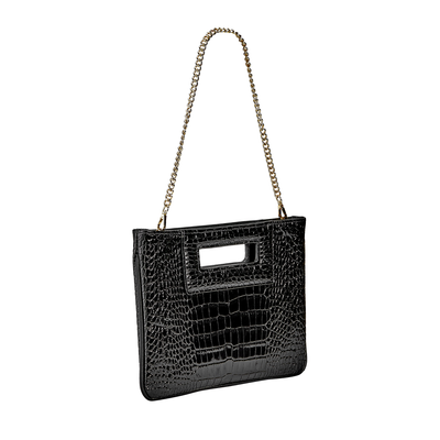 Gigi NY Willa Clutch in Embossed Croco Leather